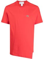 Comme Des Garçons Shirt x Lacoste t-shirt asymétrique à patch logo - Rouge
