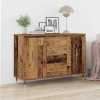 Dressoir met lade Oud hout 101.5 x 35 x 70 cm Bewerkt hout
