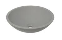 Wiesbaden Valerie waskom rond 43x13 cm solid surface betonlook