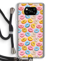 Pink donuts: Xiaomi Poco X3 NFC Transparant Hoesje met koord