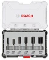 Bosch Accessoires 6-delige rechte freesset - schachtdiameter 8 mm - 2607017466