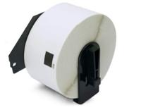 Huismerk Label Tape voor Brother DK-11208 | 38 x 90 mm | Zwart op wit - 400 labels per rol incl. Houder - 1 stuk