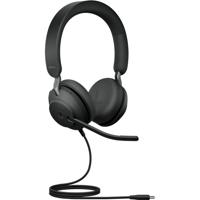 Jabra evolve2 40 se on-ear headset (zwart)