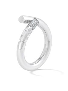 Tabayer bague Oera sertie de diamants - Argent