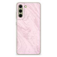 Samsung Galaxy S21FE TPU Siliconen Hoesje Marble Pink - Origineel Cadeau Vriendin