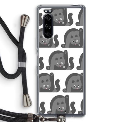 Cats: Sony Xperia 5 Transparant Hoesje met koord