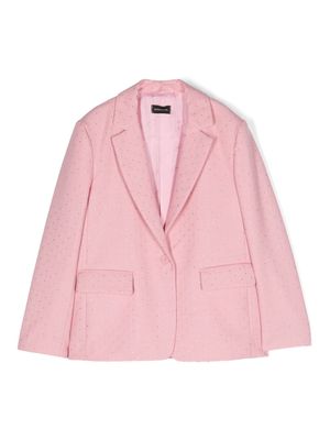 Monnalisa blazer à ornements strassés - Rose