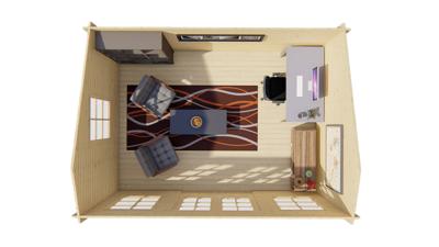 Blokhut - Tuinhuis Tane | 40 mm | vuren groen geïmpregneerd