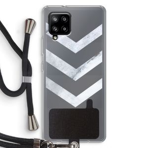 Marmeren pijlen: Samsung Galaxy A42 5G Transparant Hoesje met koord