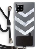 Marmeren pijlen: Samsung Galaxy A42 5G Transparant Hoesje met koord