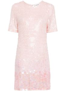 P.A.R.O.S.H. robe courte à sequins - Rose