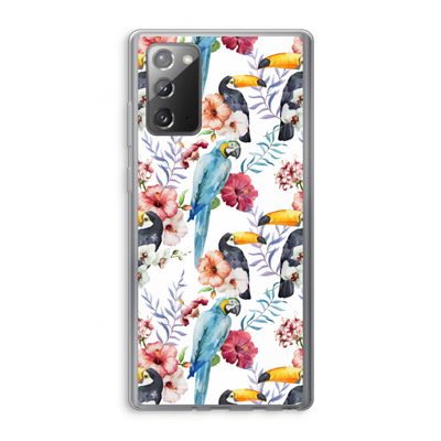 Bloemen tukan: Samsung Galaxy Note 20 / Note 20 5G Transparant Hoesje