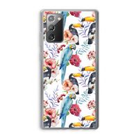 Bloemen tukan: Samsung Galaxy Note 20 / Note 20 5G Transparant Hoesje