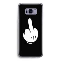 Middle finger black: Samsung Galaxy S8 Transparant Hoesje