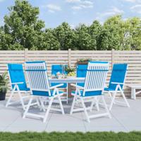 VidaXL Stoelkussens 6 st hoge rug oxford stof lichtblauw