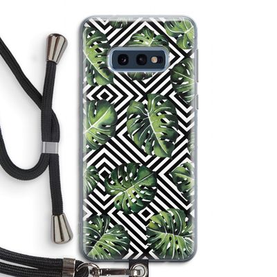 Geometrische jungle: Samsung Galaxy S10e Transparant Hoesje met koord