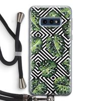 Geometrische jungle: Samsung Galaxy S10e Transparant Hoesje met koord
