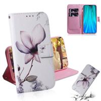 Voor Xiaomi Redmi Note 8 Pro schilderij patroon gekleurde tekening horizontale Flip lederen draagtas met houder & kaartsleuven & portemonnee (Magnolia