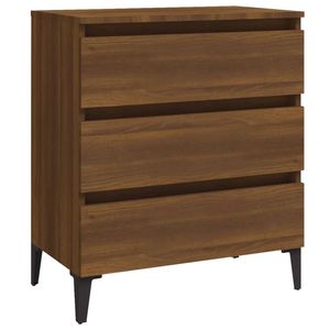 vidaXL Dressoir 60x35x69 cm bewerkt hout bruin eikenkleur