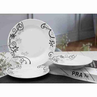 18-delige servies BAROK Zwarte vleugelvorm