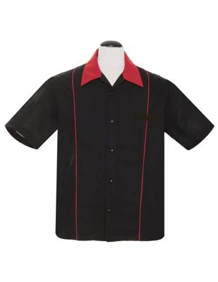 Shuckster Button Up Shirt Black / Red-M | 20% korting Shuckster Button Up Shirt Black / Red-M | 20% korting