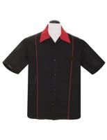 Shuckster Button Up Shirt Black / Red-M | 20% korting