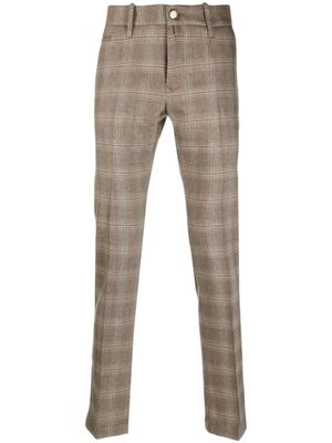 Jacob Cohën pantalon fuselé à carreaux - Marron