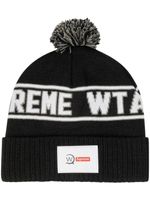 Supreme x WTAPS bonnet à logo brodé - Noir