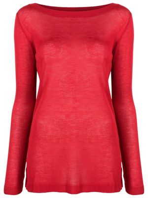 Gloria Coelho t-shirt à manches longues - Rouge