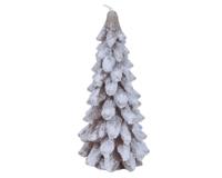 Kaars wax d8h16.5 cm licht bruin kerst - Decoris