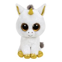 Ty Beanie Witte Eenhoorn Pegasus Knuffel 15cm - thumbnail