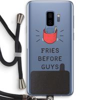 Fries before guys: Samsung Galaxy S9 Plus Transparant Hoesje met koord