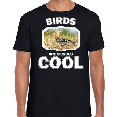 Dieren hop vogel t-shirt zwart heren - birds are cool shirt Dieren hop vogel t-shirt zwart heren - birds are cool shirt