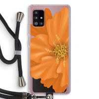 Orange Ellila flower: Samsung Galaxy A51 5G Transparant Hoesje met koord