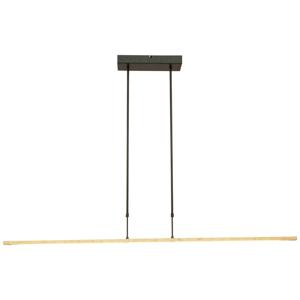 Masterlight Zwarte hanglampReal 2 130cm met goud - 2776-GL-P-DW