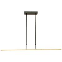 Masterlight Zwarte hanglampReal 2 130cm met goud - 2776-GL-P-DW