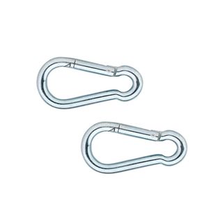 2x stuks snaphook / karabijnhaak / snaphooks verzinkt staal 10 cm   -