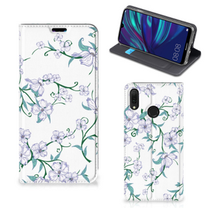 Huawei Y7 hoesje Y7 Pro (2019) Uniek Smart Cover Blossom White