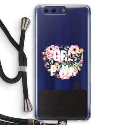 GRL PWR Flower: Honor 9 Transparant Hoesje met koord