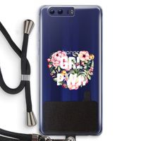 GRL PWR Flower: Honor 9 Transparant Hoesje met koord