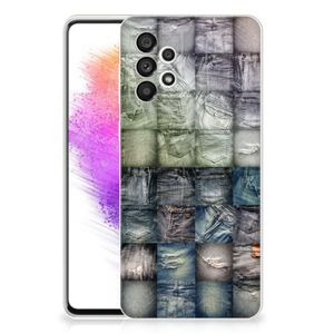 Silicone Back Cover Samsung Galaxy A73 5G Spijkerbroeken