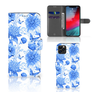 Hoesje voor Apple iPhone 11 Pro Max Flowers Blue