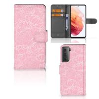 Samsung Galaxy S21 Hoesje White Flowers Samsung Galaxy S21 Hoesje White Flowers