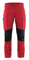 Blåkläder Dames Service werkbroek Stretch 71591845 | Rood/Zwart | Maat 38 - 7330509499177