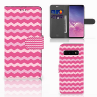 Samsung Galaxy S10 Telefoon Hoesje Waves Pink