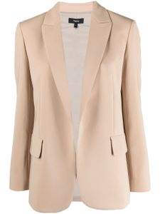 Theory blazer en crêpe à simple boutonnage - Tons neutres