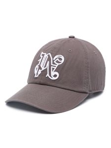 Palm Angels casquette à motif monogrammé brodé - Gris