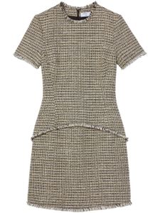 Proenza Schouler White Label robe courte en tweed à bords francs - Jaune