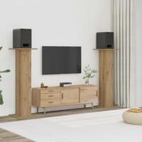 VidaXL Speakerstandaards 2 st 30x30x95 cm hout artisanaal eikenkleurig