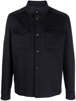 Herno surchemise en laine vierge - Bleu